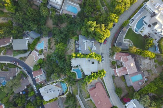 Vacancy Tax- Overhead view of suburban street