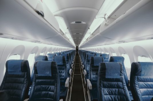 An empty airplane representing Canadians who are unable to return from the U.S. due to COVID-19
