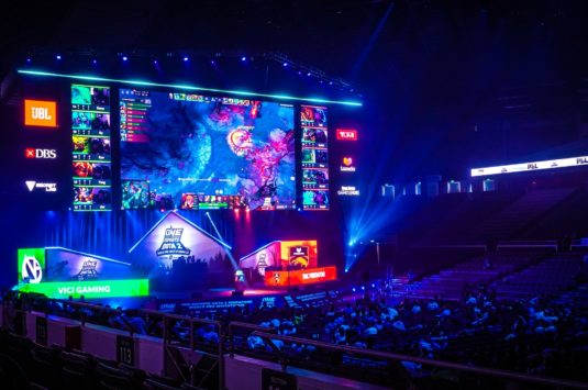 An arena where an esports competition is taking place