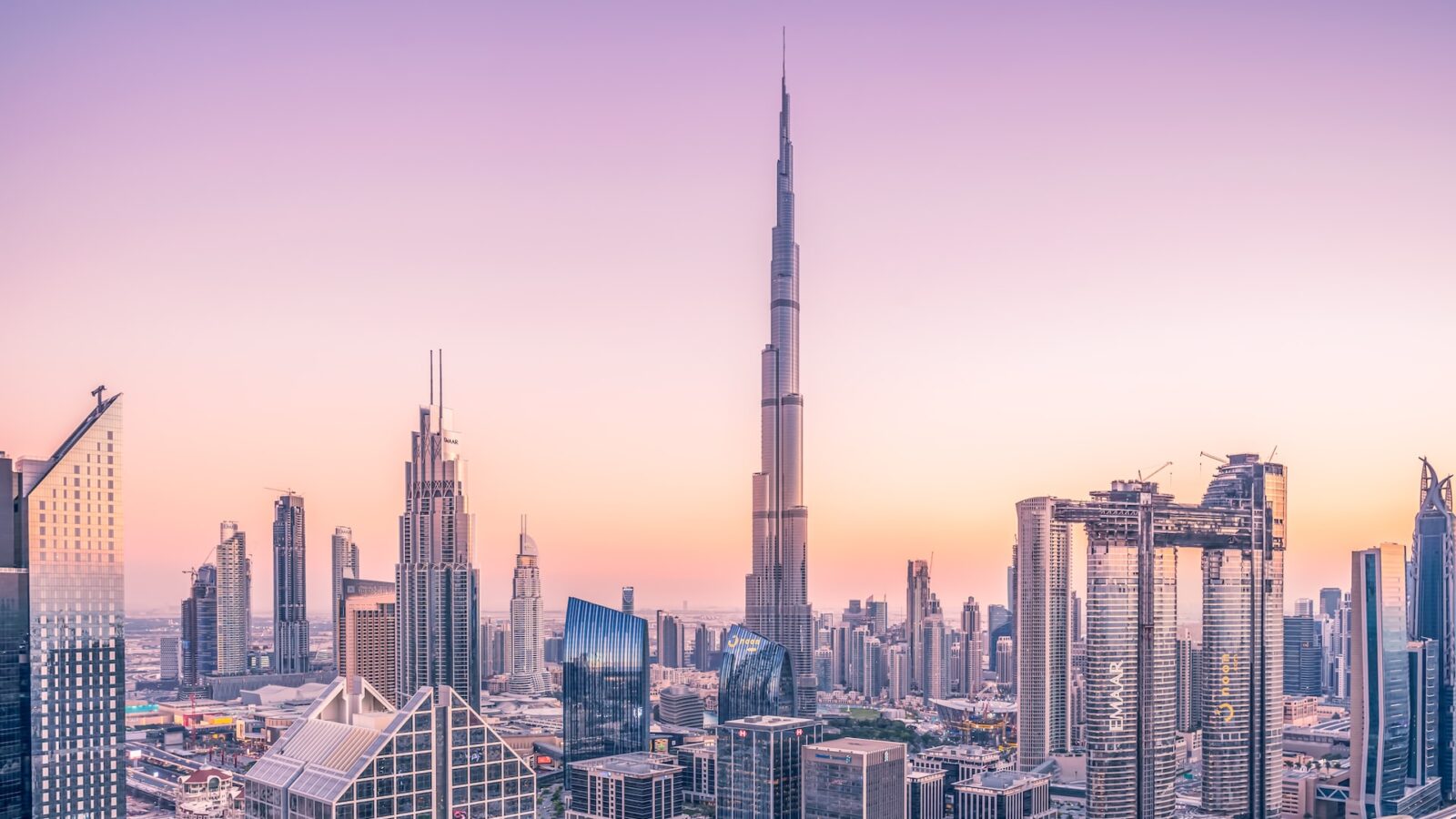 The Dubai skyline, representing child relocation from Ontario